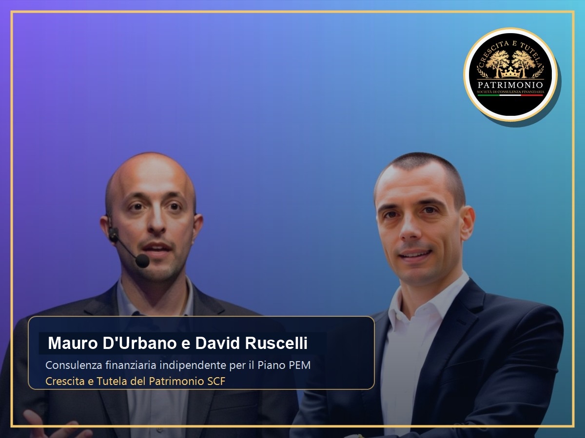 David Ruscelli e Mauro D'Urbano con logo Crescita e Tutela del Patrimonio
